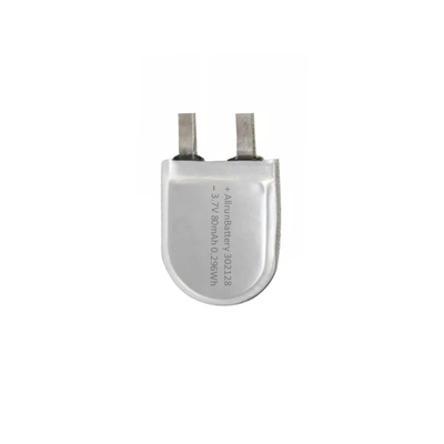 302128 3,7 la batteria su ordinazione del polimero del litio della corrente di carica di V 80mAh 1C, U modella la batteria novella di LiPo