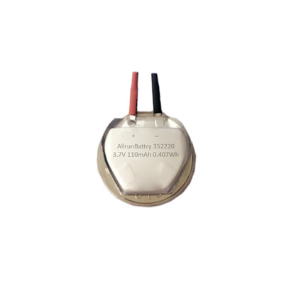 Batteria novella su ordinazione potente 3,7 V 110mAh di LiPo con forma 352220, batterie di esagono del polimero dello Litio-ione